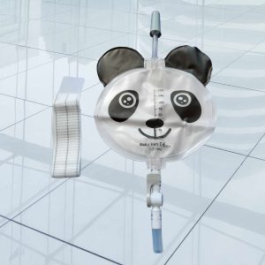 Forni Medical Bein-Urinbeutel PANDA für Kinder, steril, mit Rücklaufventil, Ausgang mit Klappverschluss, 200 ml steril