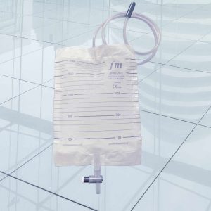 Forni Medical forni-flac Bett-Urinbeutel, steril mit Ablauf, 2 Liter, 90 cm Schlauch