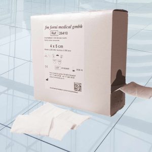 Forni Medical Zellstoffwattetupfer 4 x 5 cm, 100 % fusselfrei, einzeln abreissbar